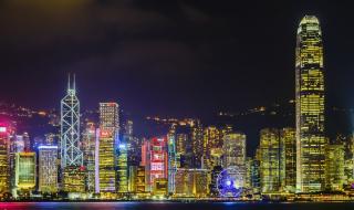 香港维多利亚港夜景 香港维多利亚港夜景